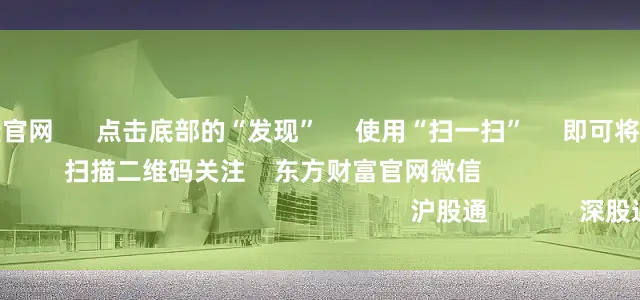 炒股配资论坛官网      点击底部的“发现”     使用“扫一扫”     即可将网页分享至朋友圈                            扫描二维码关注    东方财富官网微信                                                                        沪股通             深股通